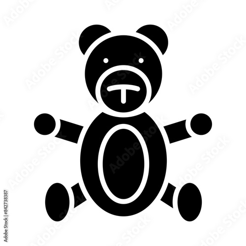 Teddy bear glyph icon
