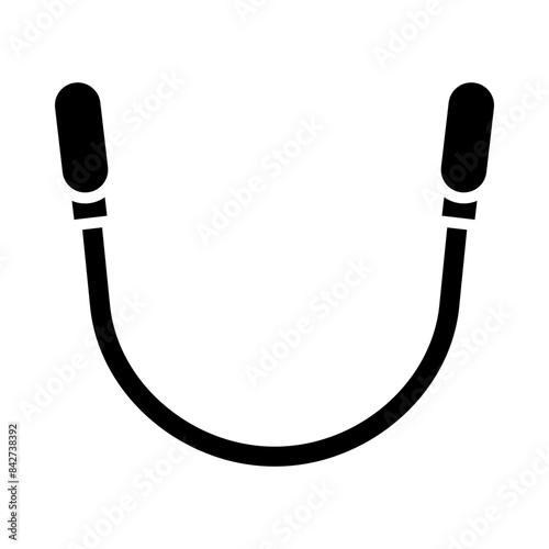 Jumping rope glyph icon