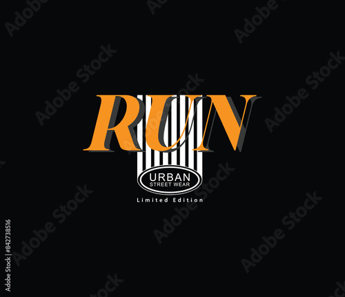 Run faster quote graphic typography concept design print tshirts clothes jackets and others Premium Vector 
