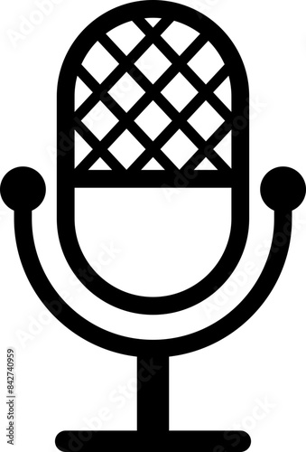 Microphone Podcast Icon Logo