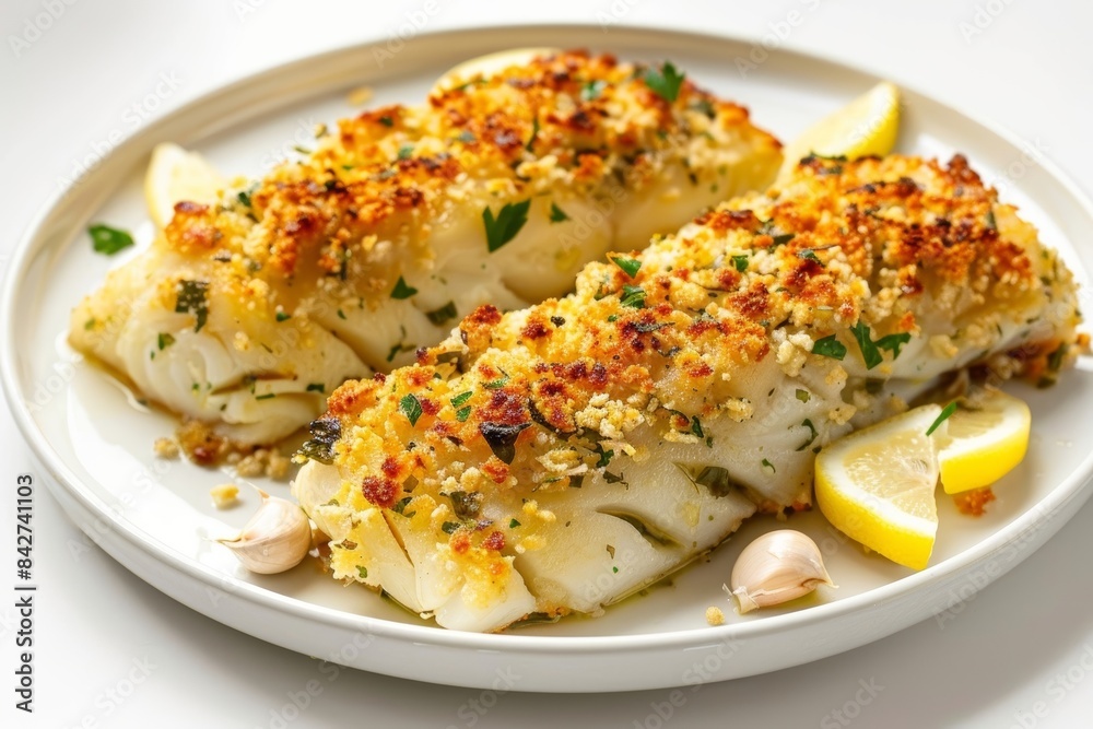 Elegant Baked Cod with Garlic and Herb Ritz Crumbs Elegant Baked Cod with Garlic and Herb Ritz Crumbs