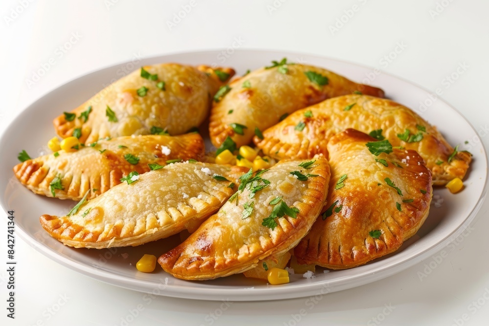 Baked Empanaditas with Corn and Anejo Cheese Appetizing Appearance Baked Empanaditas with Corn and Anejo Cheese Appetizing Appearance