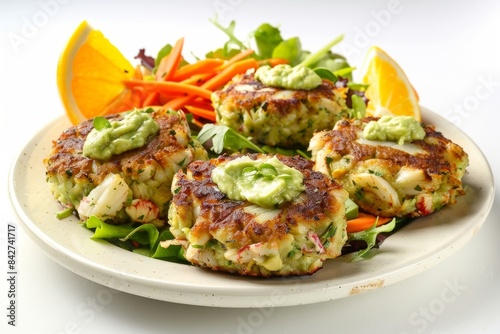 Fine Dining: Baked Crab Cakes with Creamy Avocado Mousse