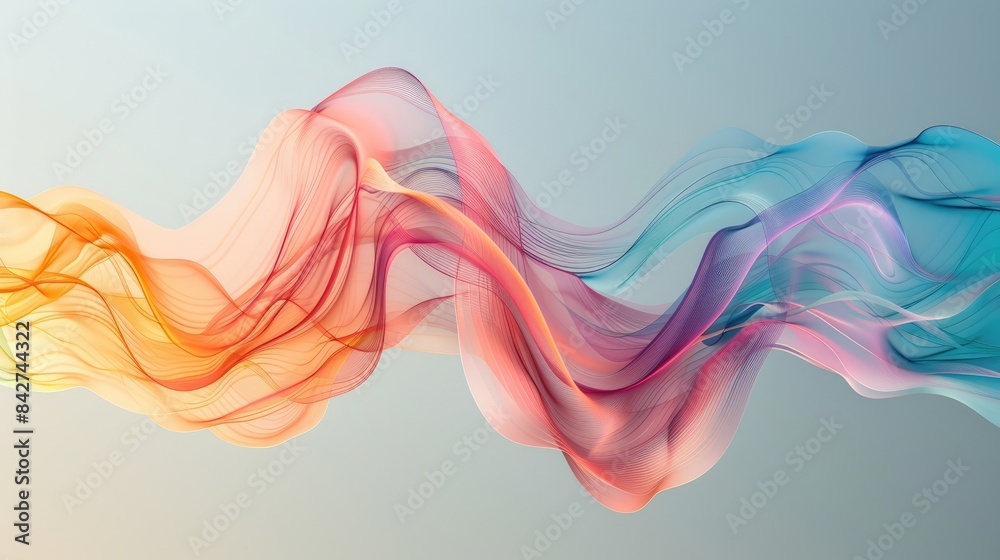 Smooth gradient background wave emerging Smooth gradient background wave emerging