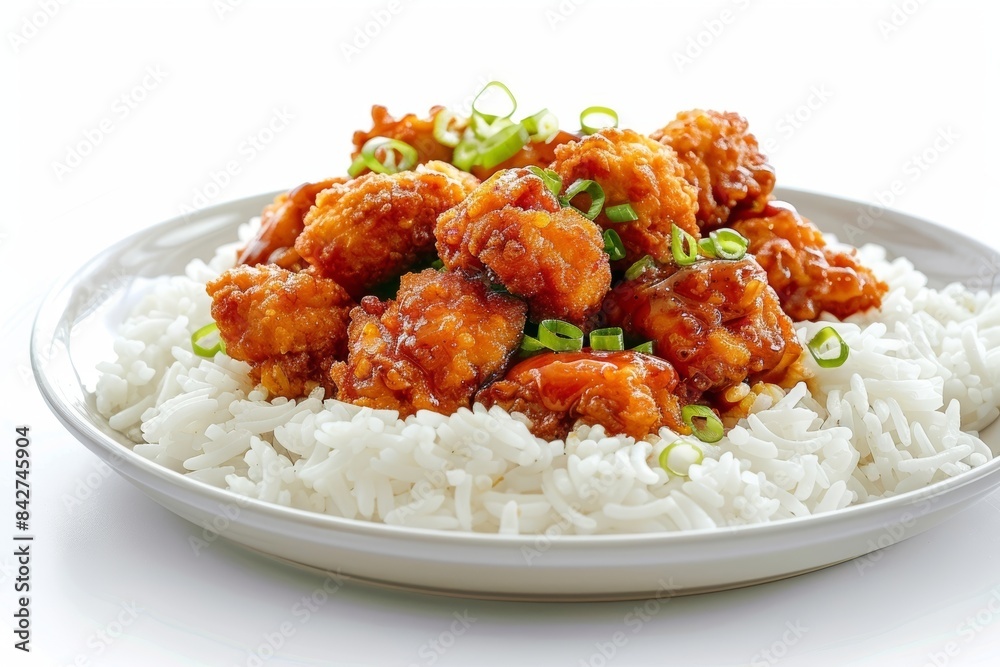 Crispy Fried Chicken Cubes in Tangy and Spicy Rice Vinegar and Sriracha Crispy Fried Chicken Cubes in Tangy and Spicy Rice Vinegar and Sriracha