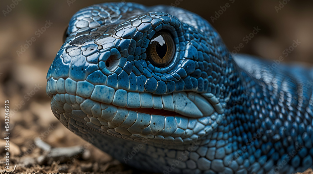 Blue viper snake closeup face, Generative.AI
Blue viper snake closeup face, Generative.AI