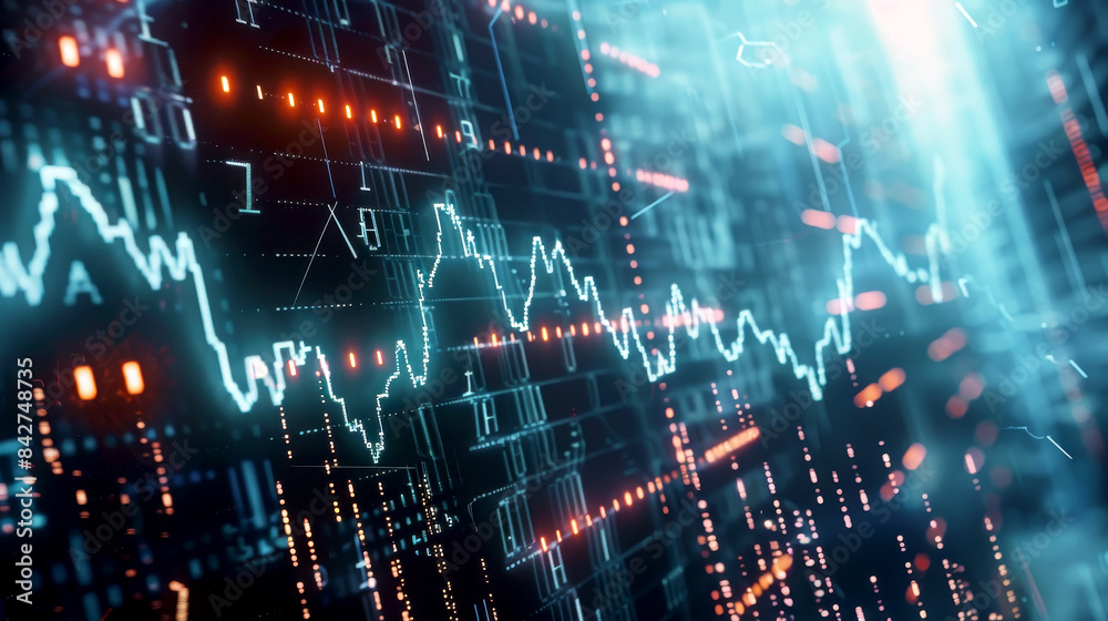 Stock Market Crash Concept with Falling Graph Stock Market Crash Concept with Falling Graph
