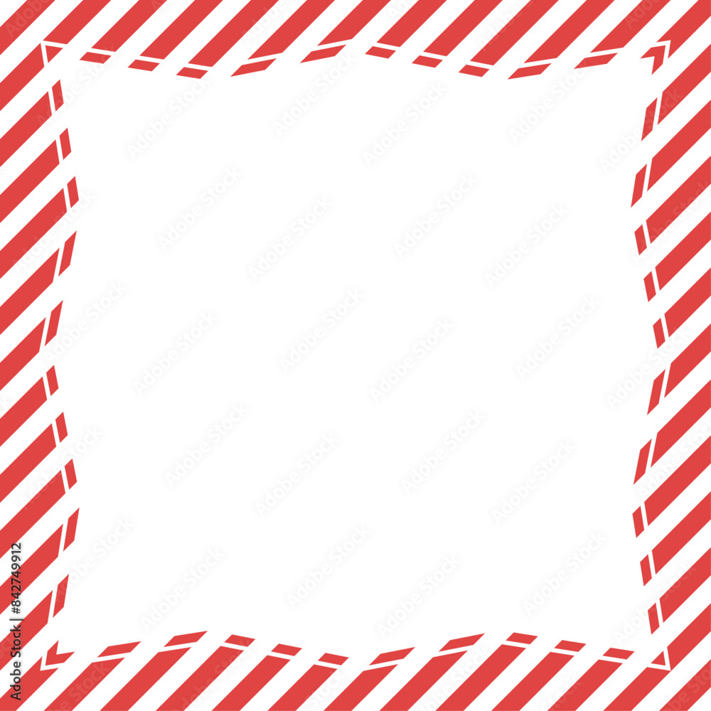 斜めストライプのシンプルなフレーム、クリスマスカラー、正方形サイズ 斜めストライプのシンプルなフレーム、クリスマスカラー、正方形サイズ