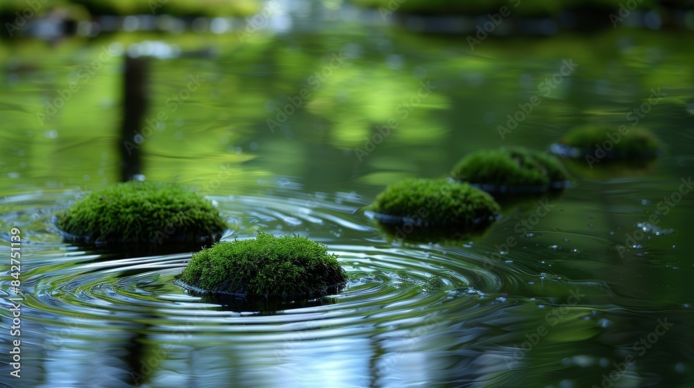 The playful ripples caused by a gentle breeze add another level of beauty to a lake filled with moss balls.