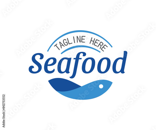 Seafood logo icon design template elements. Usable for Branding and Business Logos.
