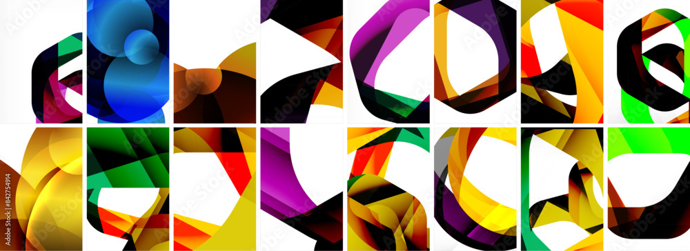 Collection of abstract background with waves, colorful shapes and 3d shadow effect. Vector Illustration For Wallpaper, Banner, Background, Card, Book Illustration, landing page Collection of abstract background with waves, colorful shapes and 3d shadow effect. Vector Illustration For Wallpaper, Banner, Background, Card, Book Illustration, landing page