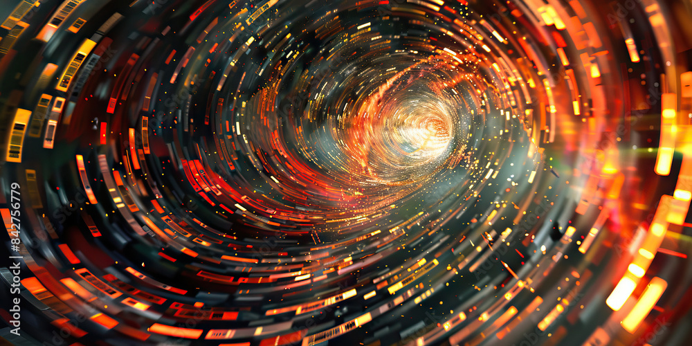 Price Reduction Cyclone: Abstract swirling vortex of price tags and discount percentages Price Reduction Cyclone: Abstract swirling vortex of price tags and discount percentages