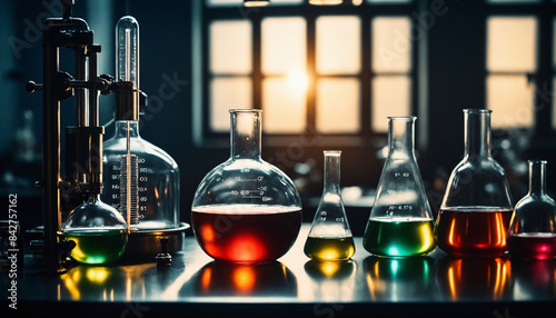 Study of colored liquids in the laboratory