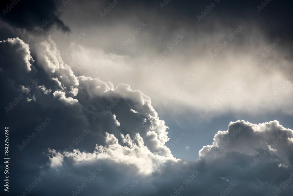 Obraz premium colorful dramatic sky with cloud at sunset.