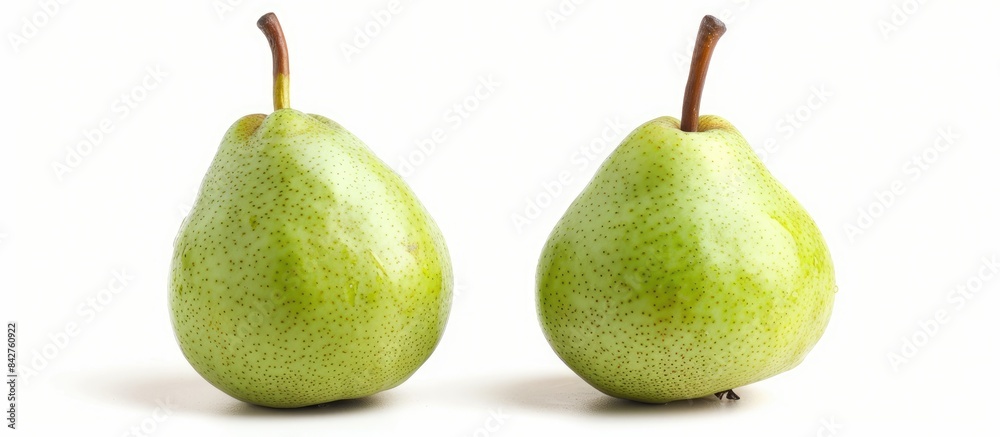 Isolated Pair of Green Pears on a White Background Isolated Pair of Green Pears on a White Background