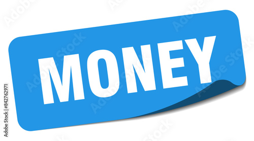 money sticker. money label