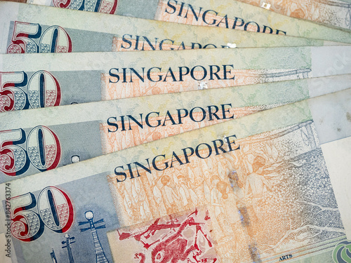 Foto Singapore dollar money background