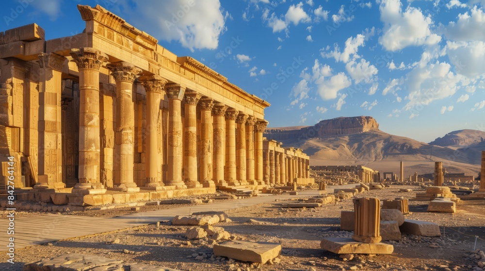 Obraz premium Ancient places hold the keys to unlocking the mysteries of history, offering clues to understanding the rise and fall of civilizations.