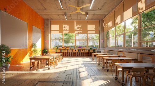 The interior of the classroom of a modern elementary school  © MochSjamsul