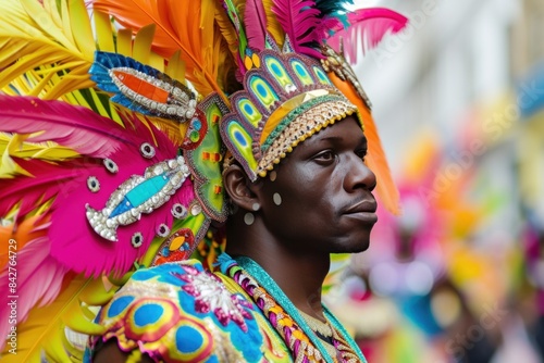 Carnival of Notting Hill, London, UK: Document the vibrant multiculturalism of London's Carnival of Notting Hill, photographing the kaleidoscope of Caribbean-inspired costumes, pulsating rhythms