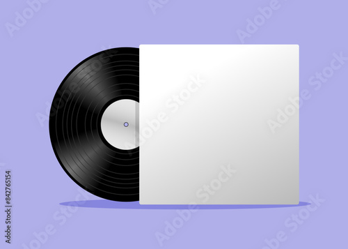 vinyl record vector illustration isolated. Retro Music Vintage Vinyl Record vector illustration. vinyl music record stack vector illustration.