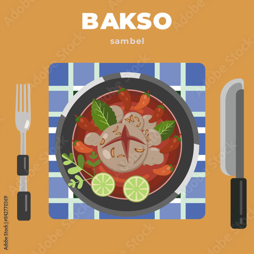 Bakso spicy food Indonesia