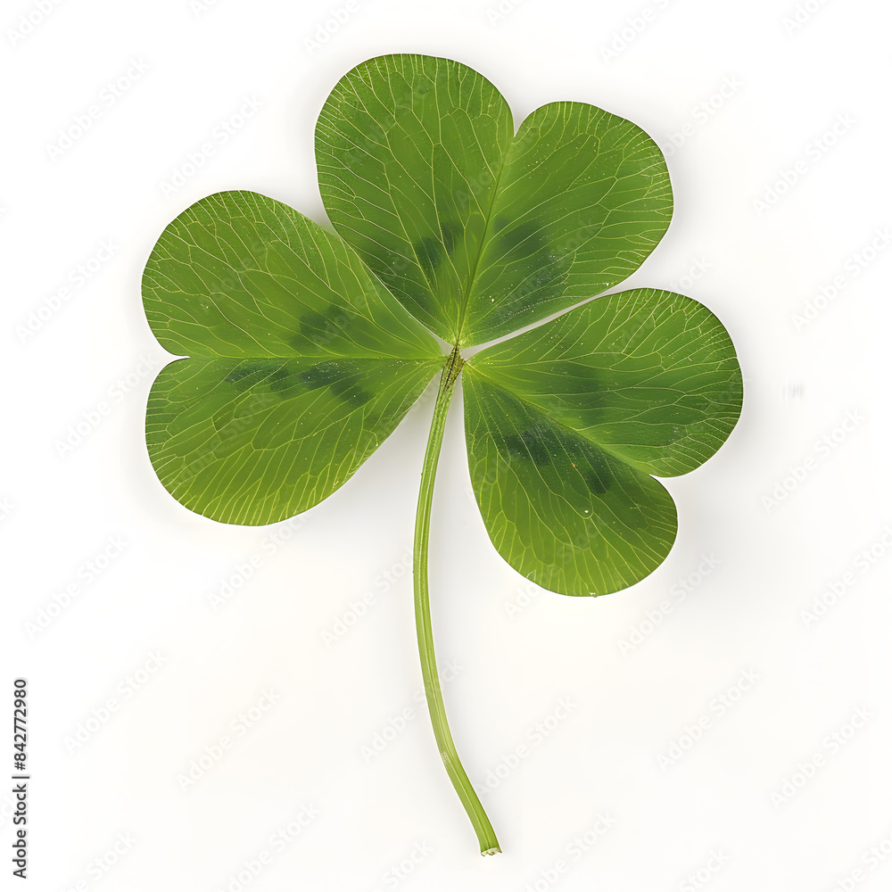Green three-leaf clover leaf isolated on white background Green three-leaf clover leaf isolated on white background
