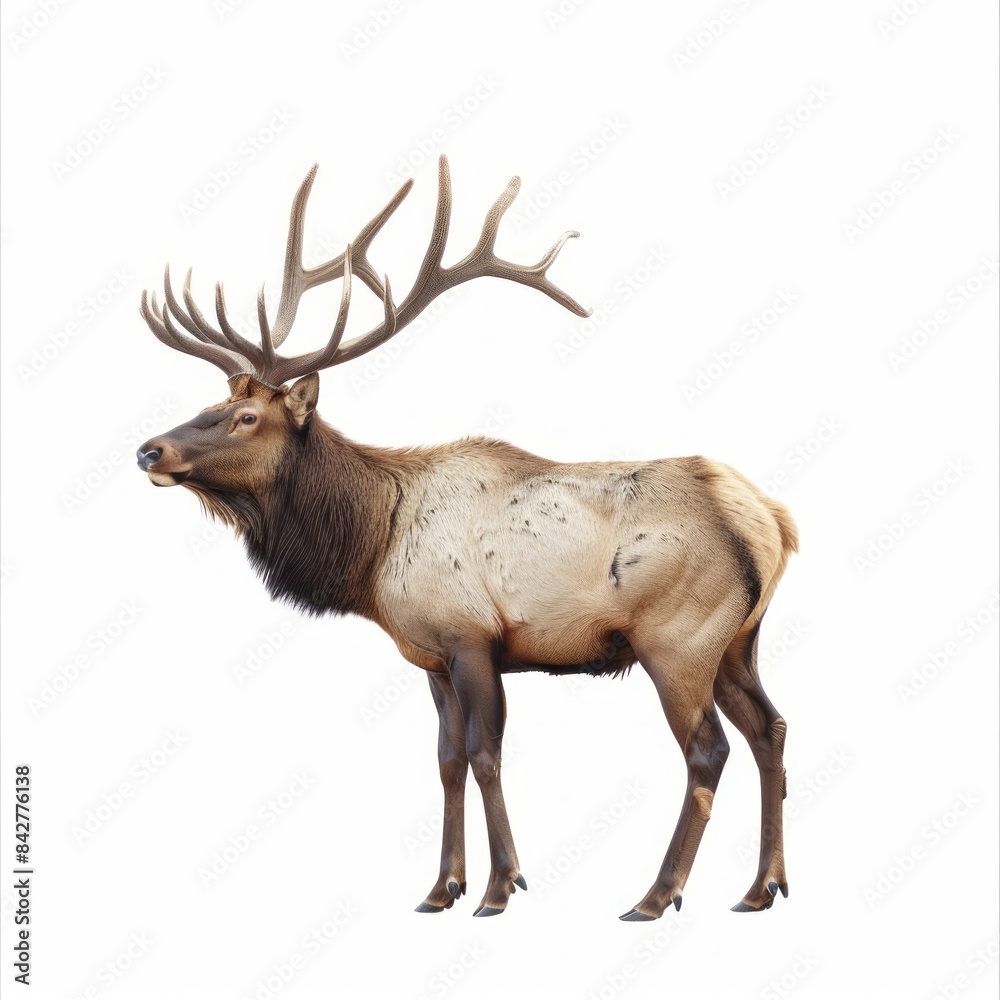 Obraz premium Elk isolated on white background 