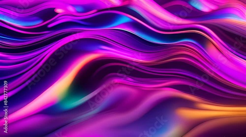 Wallpaper Mural Psychedelic Fluid: Holographic Wave Motion Torontodigital.ca