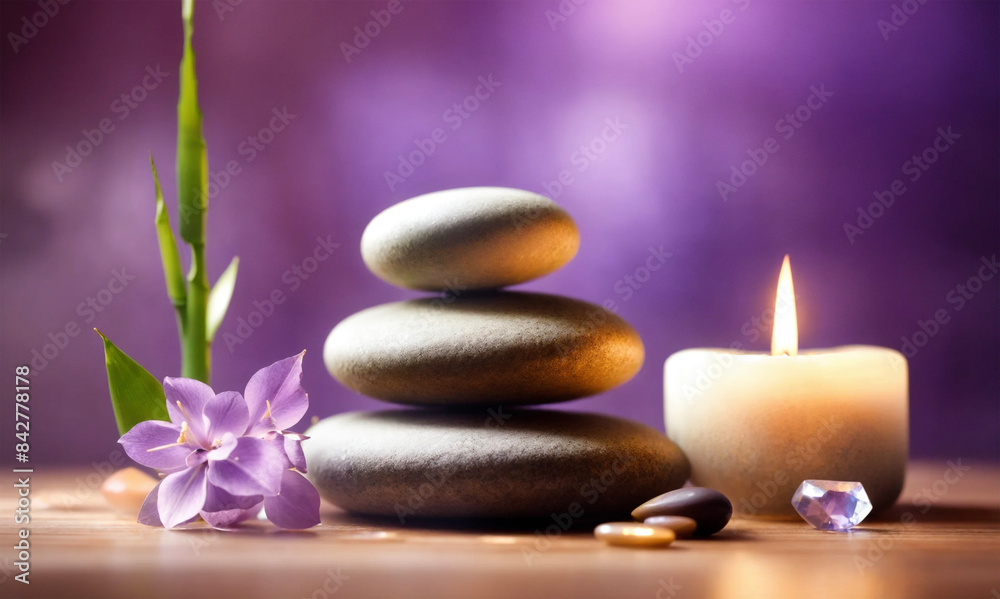 Spa, Zen, Massage, Reiki, Litotherapy, Background - AI generated