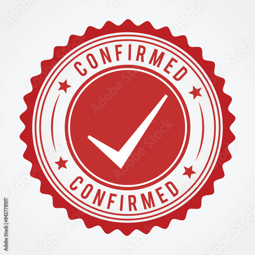 Confirmed stamp in Grunge Red Shade 