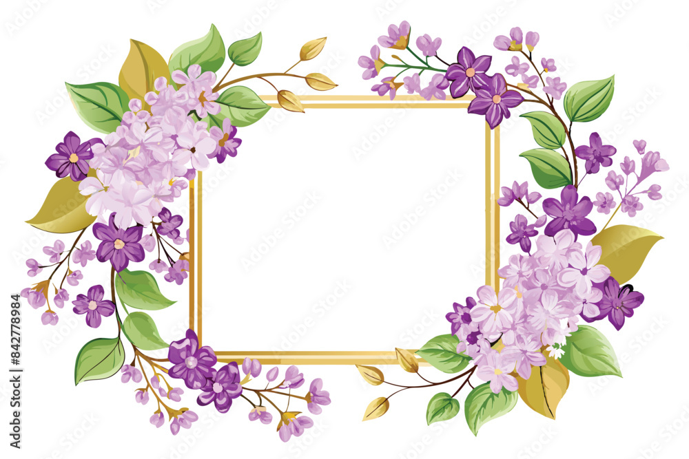 Golden Blooms: Illustrative Market Frames