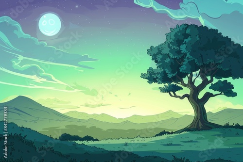 Fantastical landscape illustrations for dreamy interior design solutions