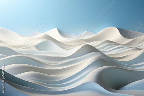 A serene winter landscape w...