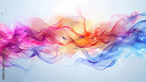 Abstract colorful smoke wavy background vector illustration