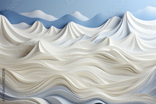 A serene winter landscape w...