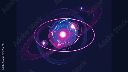Fototapeta Naklejka Na Ścianę i Meble -  Illustrate the structure of an electron orbital, such as an s-orbital or p-orbital, showing the regions of space where electrons are likely to be found.
