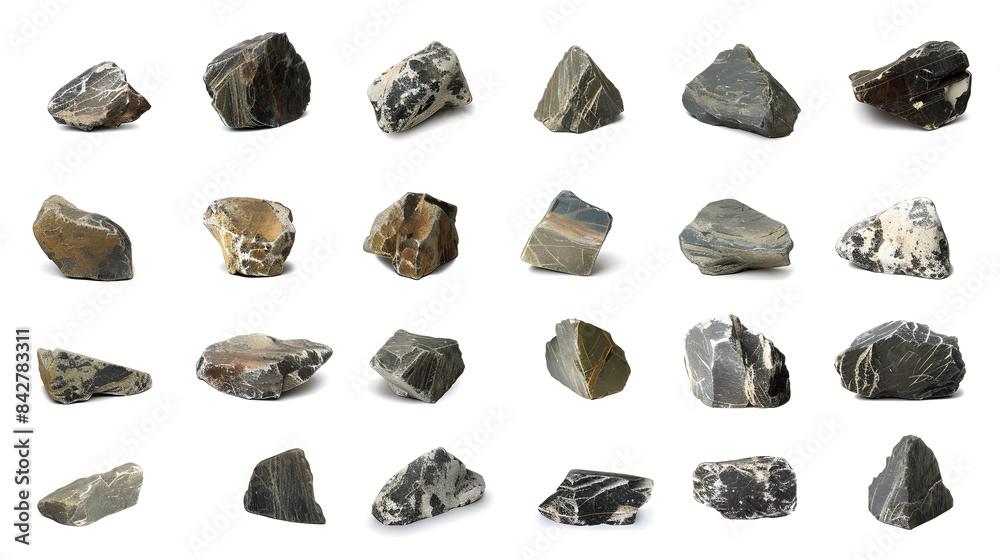 Collection of Stones isolated on white background Collection of Stones isolated on white background