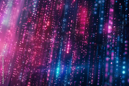 Background filled with cascading binary code, creating a digital and futuristic atmosphere, ideal for technology and programming themes © Evhen Pylypchuk