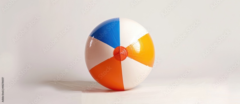 Fototapeta premium Beach ball on a white backdrop