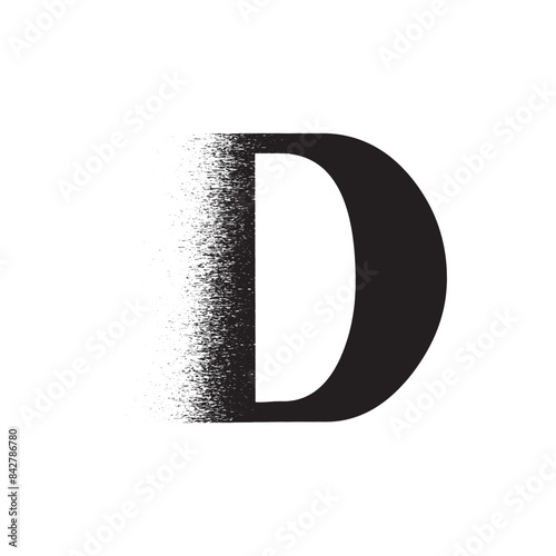 Alphabet Line Art Illustration Flat Design