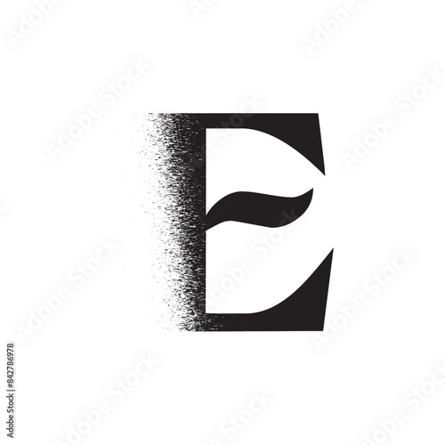 Alphabet Line Art Illustration Flat Design