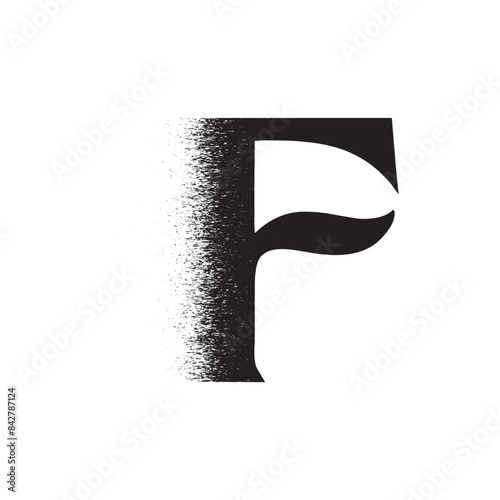Alphabet Line Art Illustration Flat Design