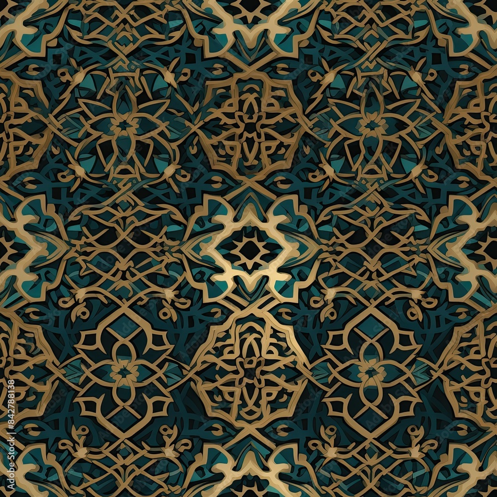 Seamless pattern in authentic Arabian style. Seamless pattern in authentic Arabian style.