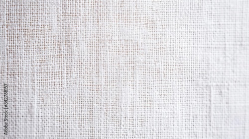 clean white primed cotton canvas texture background blank artist surface abstract photo
