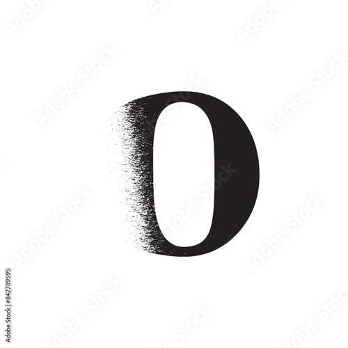 Alphabet Line Art Illustration Flat Design