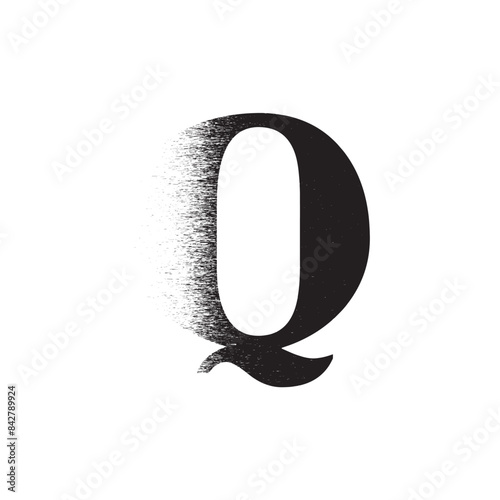 Alphabet Line Art Illustration Flat Design