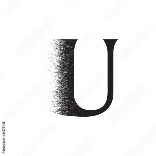 Alphabet Line Art Illustration Flat Design