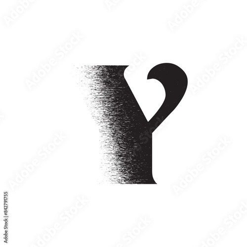 Alphabet Line Art Illustration Flat Design