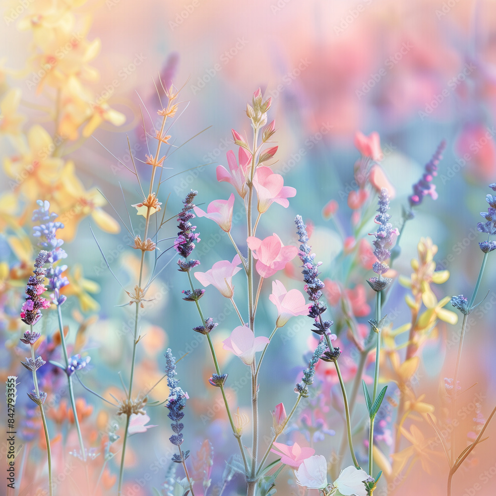 Wilde bunte Blumen, Generative AI Wilde bunte Blumen, Generative AI